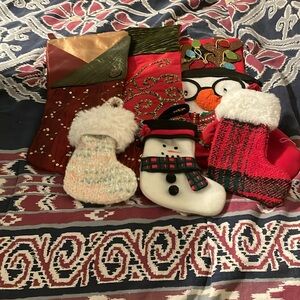 Festive Holiday Stocking Set - Red, Green, and White